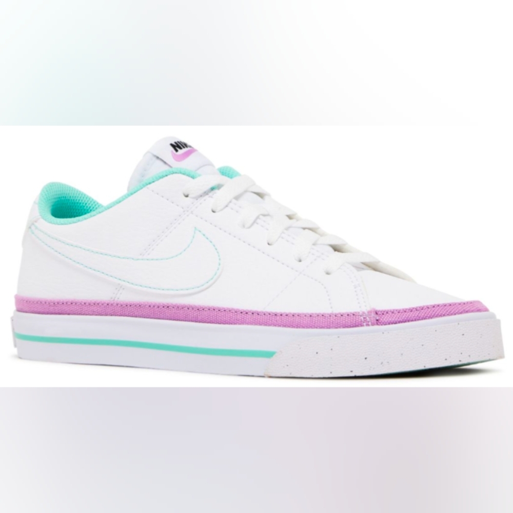 Nike Wmns Court Legacy Next Nature 'White Rush Fuchsia’ Sneakers Size 8 Used Exc - Picture 2 of 12